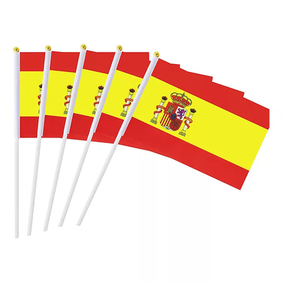 Флаги страны Испании печати портативного небольшого логотипа сигнальных флажков изготовленные на заказ