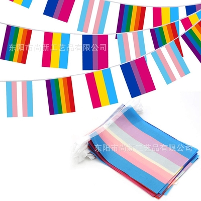 Флаг треугольника гей-парада изготовленного на заказ флага полиэстера LGBT логотипа лесбосский