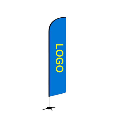 110D встали на сторону двойное флага пляжа рекламы полиэстера, который 560cm изготовленное на заказ напечатанный