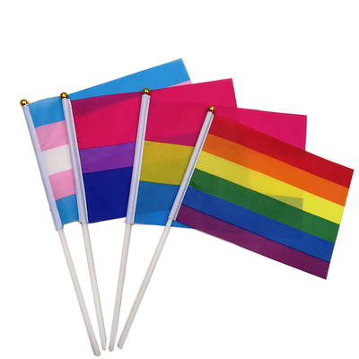 Флаги руки Falgs 100D руки Hotsale LGBT персонализированные полиэстером развевая