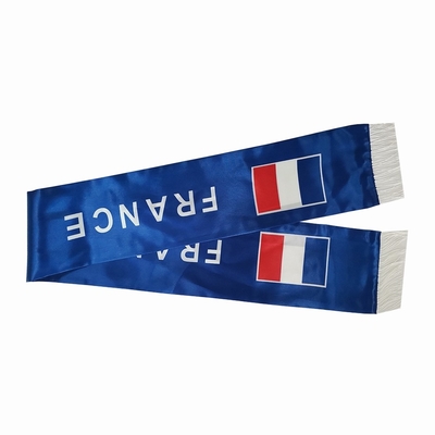 Подгонянный напечатанный материал полиэстера стиля равнины шарфа флага Франции
