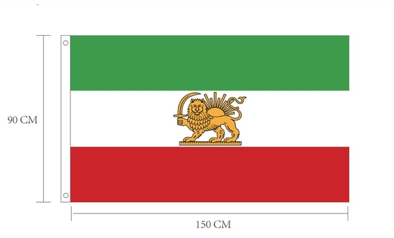 Изготовленный на заказ флаг льва Ирана полиэстера флагов 3С5фт персидский флаг с львом