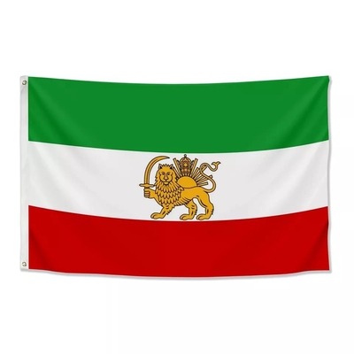 Изготовленный на заказ флаг льва Ирана полиэстера флагов 3С5фт персидский флаг с львом