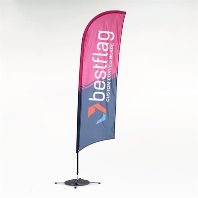 Изготовленное на заказ знамя пера помечает флаг пляжа рекламы полиэстера 560км 110Д