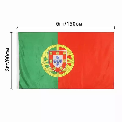 Изготовленный на заказ национальный флаг Португалии 100% полиэстер флагов 3X5 Ft все флаги стран