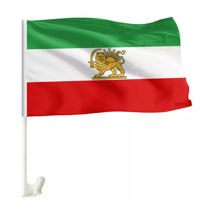 Изготовленный на заказ иранский флаг льва Ирана полиэстера цвета Pantone флага окна автомобиля