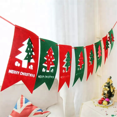 Чувствуемые изготовленные на заказ флаги рождества вися украшение фестиваля атмосферы