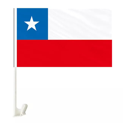 Двойные, который встали на сторону флаги Windown автомобиля полиэстера национального флага Чили изготовленные на заказ