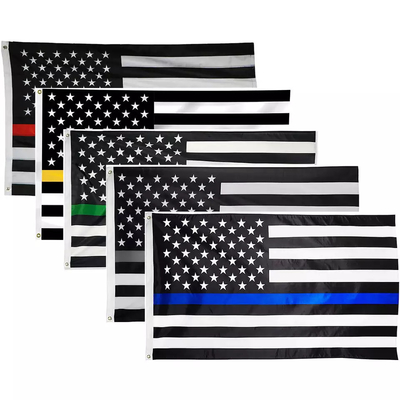 Цифров печатая линию флаги флага 3x5 Ft полиэстера американскую тонкую голубую желтую красную зеленую серую