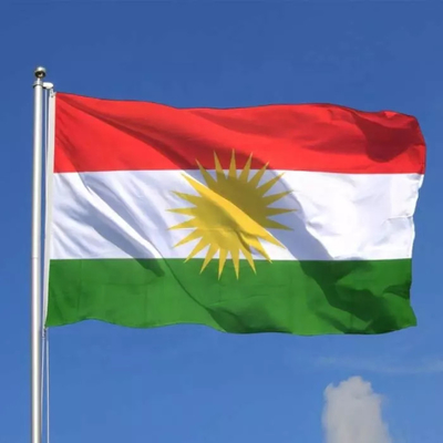 Цвет Pantone национального флага Курдистана 100% полиэстер для благосклонностей свадьбы