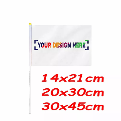 Портативная машинка 14x21cm/20x30cm/30x45cm флага сигнальных флажков LGBT изготовленного на заказ логотипа небольшая