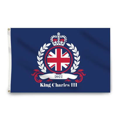 Высококачественное коронование 2023 короля Чарльза Сигнализировать ВЕЛИКОБРИТАНИИ короля Чарльза III 3x5ft